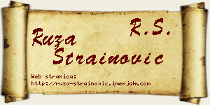 Ruža Strainović vizit kartica